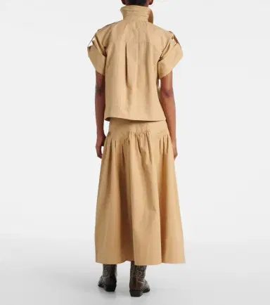 Ganni Bow-detail cotton and linen top | Thumbnail 5 Ganni Bow-detail cotton and linen top | Thumbnail 5