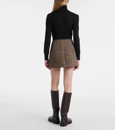 Ganni Checked wool wrap skirt | Thumbnail 2 Ganni Checked wool wrap skirt | Thumbnail 2
