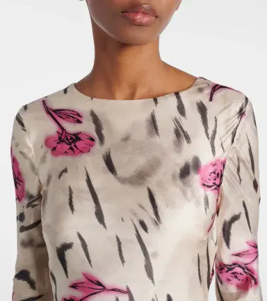Ganni Floral open-back satin maxi dress | Thumbnail 5 Ganni Floral open-back satin maxi dress | Thumbnail 5