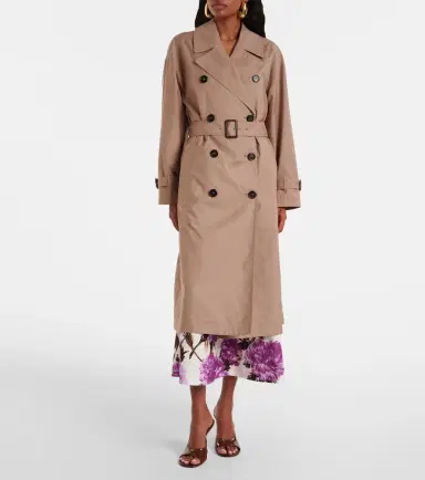 Max Mara Fiorito cotton-blend twill trench coat | Thumbnail 4 Max Mara Fiorito cotton-blend twill trench coat | Thumbnail 4