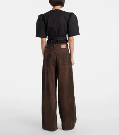 Ganni High-rise wide-leg jeans | Thumbnail 4 Ganni High-rise wide-leg jeans | Thumbnail 4