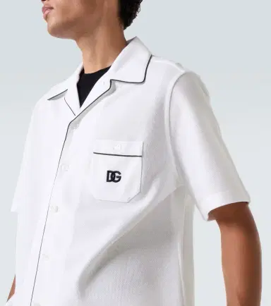 Dolce & Gabbana DG cotton and silk piqué bowling shirt | Thumbnail 2 Dolce & Gabbana DG cotton and silk piqué bowling shirt | Thumbnail 2
