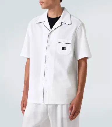 Dolce & Gabbana DG cotton and silk piqué bowling shirt | Thumbnail 5 Dolce & Gabbana DG cotton and silk piqué bowling shirt | Thumbnail 5