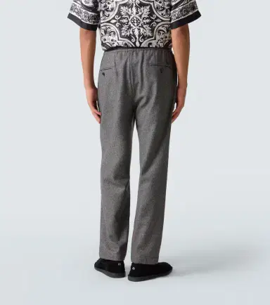 Dolce & Gabbana Herringbone wool-blend wide-leg pants | Thumbnail 2 Dolce & Gabbana Herringbone wool-blend wide-leg pants | Thumbnail 2