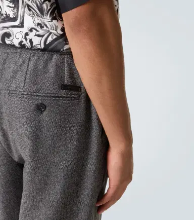 Dolce & Gabbana Herringbone wool-blend wide-leg pants | Thumbnail 5 Dolce & Gabbana Herringbone wool-blend wide-leg pants | Thumbnail 5