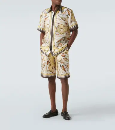Dolce & Gabbana Printed silk twill shorts | Thumbnail 2 Dolce & Gabbana Printed silk twill shorts | Thumbnail 2