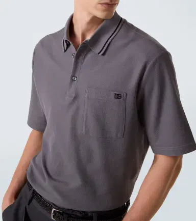 Dolce & Gabbana DG embroidered cotton piqué polo shirt | Thumbnail 4 Dolce & Gabbana DG embroidered cotton piqué polo shirt | Thumbnail 4