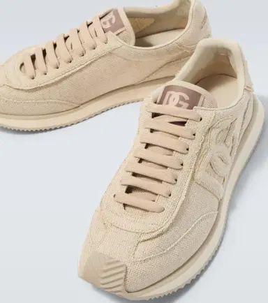 Dolce & Gabbana Leather-trimmed canvas sneakers | Thumbnail 3 Dolce & Gabbana Leather-trimmed canvas sneakers | Thumbnail 3