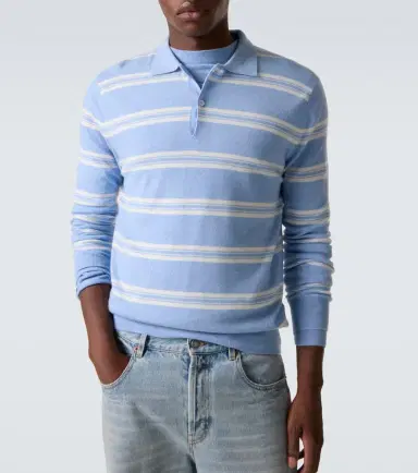 Arch4 Mr Swansea striped cashmere polo sweater | Thumbnail 2 Arch4 Mr Swansea striped cashmere polo sweater | Thumbnail 2
