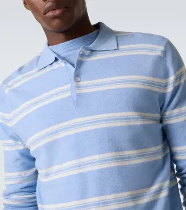 Arch4 Mr Swansea striped cashmere polo sweater | Thumbnail 3 Arch4 Mr Swansea striped cashmere polo sweater | Thumbnail 3