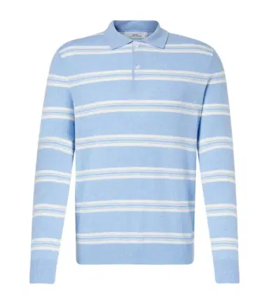 Arch4 Mr Swansea striped cashmere polo sweater | Thumbnail 1 Arch4 Mr Swansea striped cashmere polo sweater | Thumbnail 1