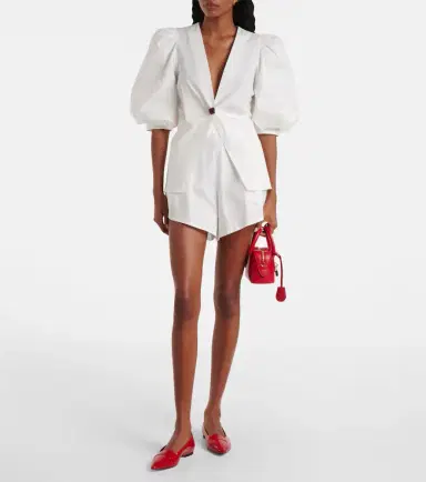 ADRIANA DEGREAS Solid pleated cotton shorts | Thumbnail 2 ADRIANA DEGREAS Solid pleated cotton shorts | Thumbnail 2