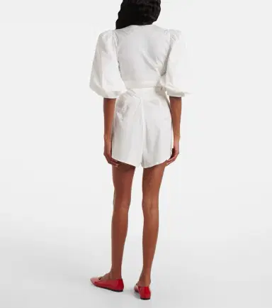 ADRIANA DEGREAS Solid pleated cotton shorts | Thumbnail 4 ADRIANA DEGREAS Solid pleated cotton shorts | Thumbnail 4