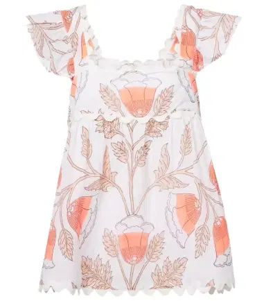 JULIET DUNN Printed scalloped cotton top | Thumbnail 1 JULIET DUNN Printed scalloped cotton top | Thumbnail 1