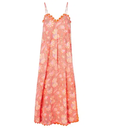 JULIET DUNN Floral scalloped cotton slip dress | Thumbnail 1 JULIET DUNN Floral scalloped cotton slip dress | Thumbnail 1