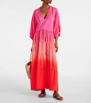 JULIET DUNN Scalloped tiered silk maxi dress | Thumbnail 2 JULIET DUNN Scalloped tiered silk maxi dress | Thumbnail 2