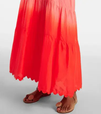 JULIET DUNN Scalloped tiered silk maxi dress | Thumbnail 3 JULIET DUNN Scalloped tiered silk maxi dress | Thumbnail 3