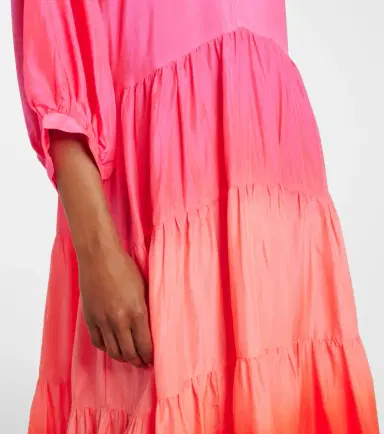 JULIET DUNN Scalloped tiered silk maxi dress | Thumbnail 6 JULIET DUNN Scalloped tiered silk maxi dress | Thumbnail 6