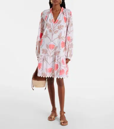 JULIET DUNN Printed scalloped cotton minidress | Thumbnail 4 JULIET DUNN Printed scalloped cotton minidress | Thumbnail 4