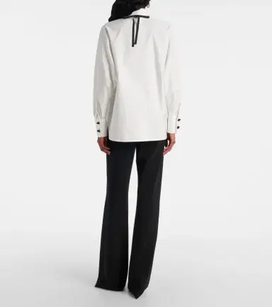 Max Mara Roll cotton and silk poplin shirt | Thumbnail 3 Max Mara Roll cotton and silk poplin shirt | Thumbnail 3