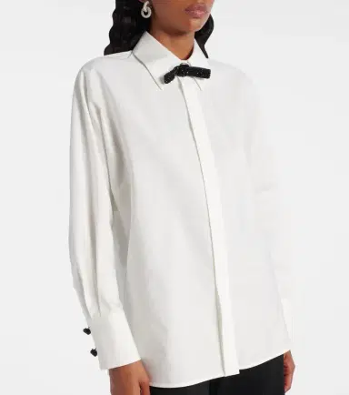 Max Mara Roll cotton and silk poplin shirt | Thumbnail 7 Max Mara Roll cotton and silk poplin shirt | Thumbnail 7