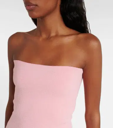 Jacquemus Sera strapless piqué midi dress | Thumbnail 5 Jacquemus Sera strapless piqué midi dress | Thumbnail 5