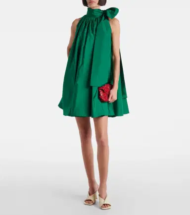 Max Mara Beber halterneck taffeta minidress | Thumbnail 4 Max Mara Beber halterneck taffeta minidress | Thumbnail 4