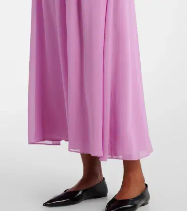Max Mara Pineta silk georgette maxi dress | Thumbnail 3 Max Mara Pineta silk georgette maxi dress | Thumbnail 3