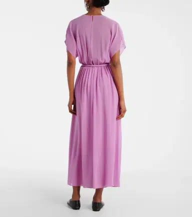 Max Mara Pineta silk georgette maxi dress | Thumbnail 5 Max Mara Pineta silk georgette maxi dress | Thumbnail 5
