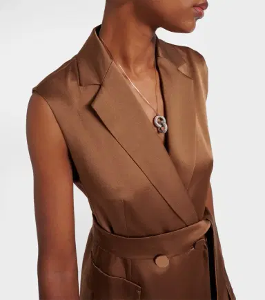 Max Mara Afgano belted satin jacket | Thumbnail 6 Max Mara Afgano belted satin jacket | Thumbnail 6