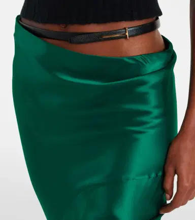 Tom Ford Belted silk satin maxi skirt | Thumbnail 2 Tom Ford Belted silk satin maxi skirt | Thumbnail 2