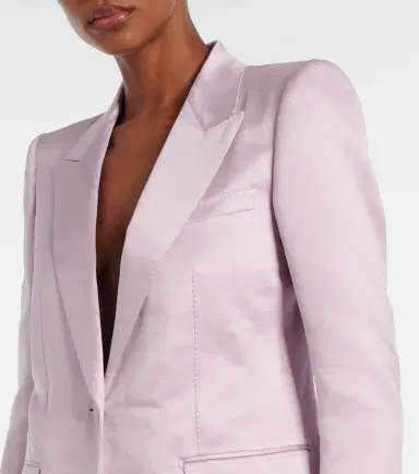 Tom Ford Cotton and silk satin blazer | Thumbnail 2 Tom Ford Cotton and silk satin blazer | Thumbnail 2