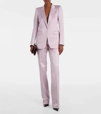 Tom Ford Cotton and silk duchesse straight pants | Thumbnail 6 Tom Ford Cotton and silk duchesse straight pants | Thumbnail 6