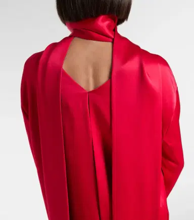 Tom Ford Asymmetric scarf-detail crêpe cocktail dress | Thumbnail 2 Tom Ford Asymmetric scarf-detail crêpe cocktail dress | Thumbnail 2