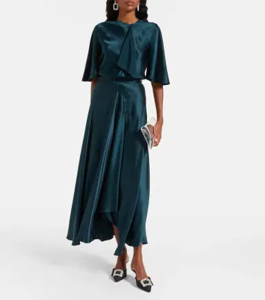 Roksanda Asha asymmetric silk satin maxi skirt | Thumbnail 2 Roksanda Asha asymmetric silk satin maxi skirt | Thumbnail 2