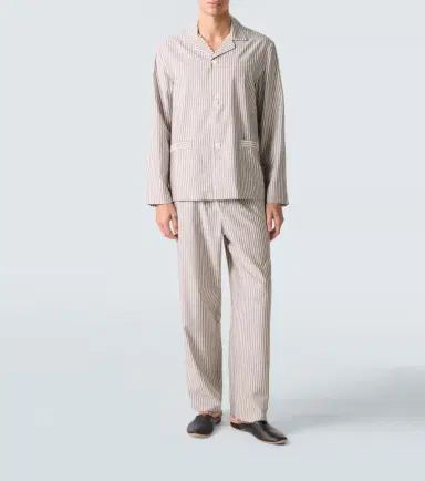 Zegna Striped silk, cotton, and cashmere pajamas | Thumbnail 3 Zegna Striped silk, cotton, and cashmere pajamas | Thumbnail 3