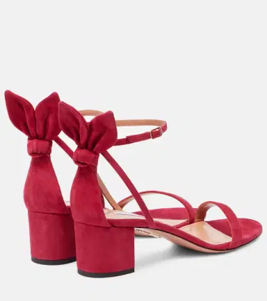 Aquazzura Bow Tie 50 suede sandals | Thumbnail 4 Aquazzura Bow Tie 50 suede sandals | Thumbnail 4