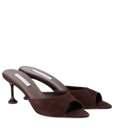 Aquazzura Bisous 65 suede mules | Thumbnail 1 Aquazzura Bisous 65 suede mules | Thumbnail 1
