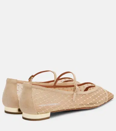 Aquazzura Juliette suede-trimmed Mary Jane flats | Thumbnail 3 Aquazzura Juliette suede-trimmed Mary Jane flats | Thumbnail 3