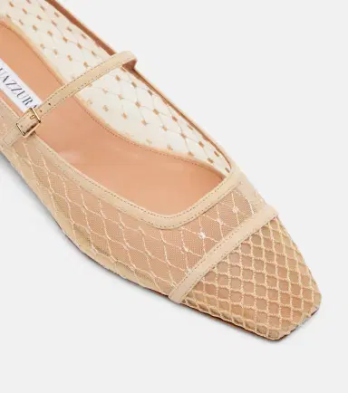 Aquazzura Juliette suede-trimmed Mary Jane flats | Thumbnail 4 Aquazzura Juliette suede-trimmed Mary Jane flats | Thumbnail 4