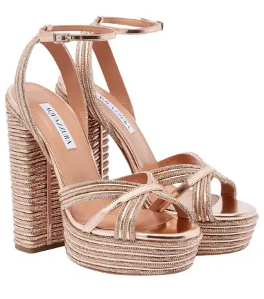 Aquazzura Sundance Sparkle 140 platform sandals | Thumbnail 1 Aquazzura Sundance Sparkle 140 platform sandals | Thumbnail 1