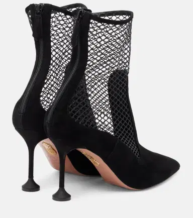 Aquazzura Dawn 85 suede and mesh ankle boots | Thumbnail 4 Aquazzura Dawn 85 suede and mesh ankle boots | Thumbnail 4