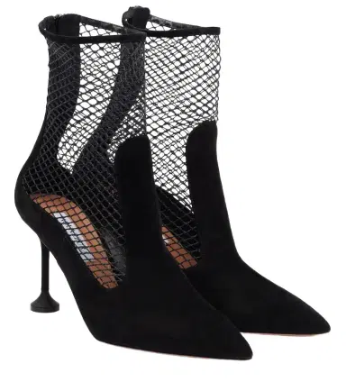 Aquazzura Dawn 85 suede and mesh ankle boots | Thumbnail 1 Aquazzura Dawn 85 suede and mesh ankle boots | Thumbnail 1