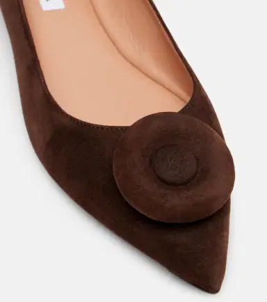 Aquazzura Hoop suede ballet flats | Thumbnail 4 Aquazzura Hoop suede ballet flats | Thumbnail 4