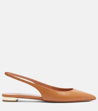 Aquazzura Purist leather slingback flats | Thumbnail 3 Aquazzura Purist leather slingback flats | Thumbnail 3