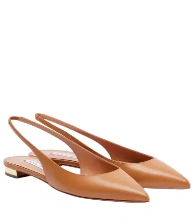 Aquazzura Purist leather slingback flats | Thumbnail 1 Aquazzura Purist leather slingback flats | Thumbnail 1