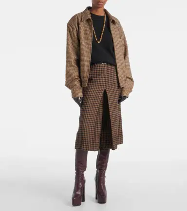 Saint Laurent Houndstooth padded jacket | Thumbnail 4 Saint Laurent Houndstooth padded jacket | Thumbnail 4