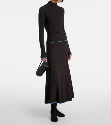 Proenza Schouler White Label Carly ribbed-knit midi skirt | Thumbnail 2 Proenza Schouler White Label Carly ribbed-knit midi skirt | Thumbnail 2
