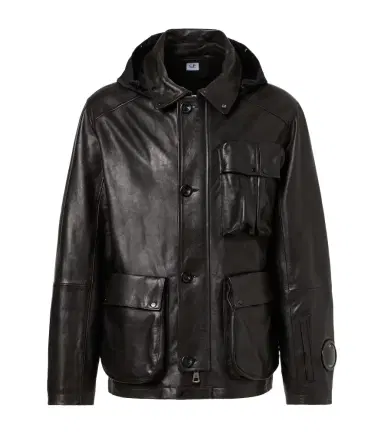 C.P. Company C. P. Company Lens leather jacket | Thumbnail 1 C.P. Company C. P. Company Lens leather jacket | Thumbnail 1