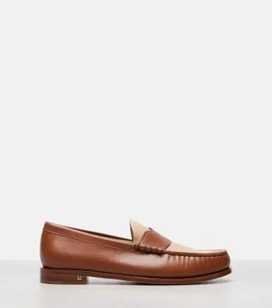Max Mara Logo leather and suede mocassins | Thumbnail 2 Max Mara Logo leather and suede mocassins | Thumbnail 2